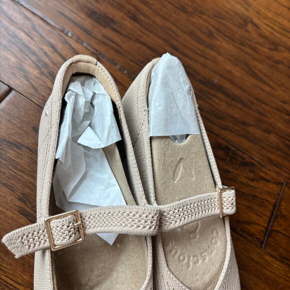 NWOB VIVAIA Margot Mary-Jane Flats Square-Toe Washable Sz 5 Capsule Wardrobe - Picture 6 of 7